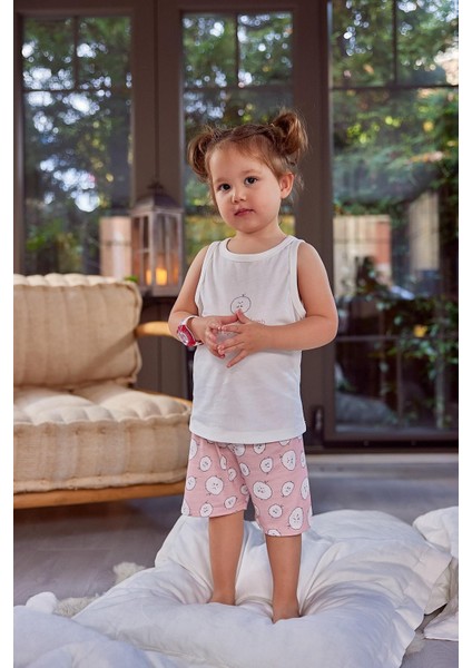 Kız Çocuk Atlet ve Şort Pijama Takımı