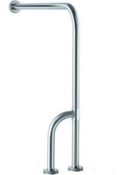 Paslanmaz Engelli Yer Duvar Baston Ayak Tutunma Barı 75X75X30)