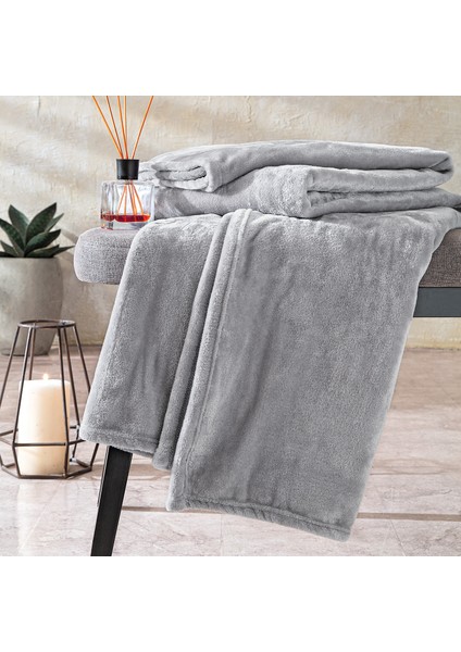 Bedding Olenna Wellsoft Tv Battaniyesi 140x190 cm - Açık Gri