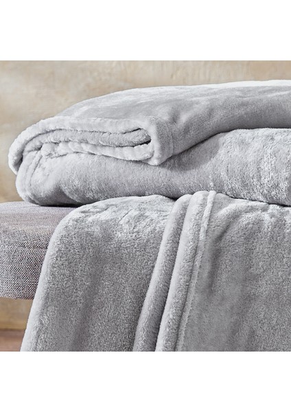 Bedding Olenna Wellsoft Tv Battaniyesi 140x190 cm - Açık Gri