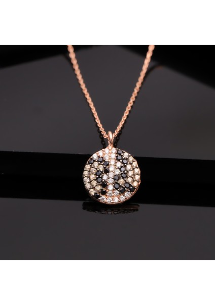 925 Ayar Gümüş Leopar Tasarım Daire Kolye indirimleri