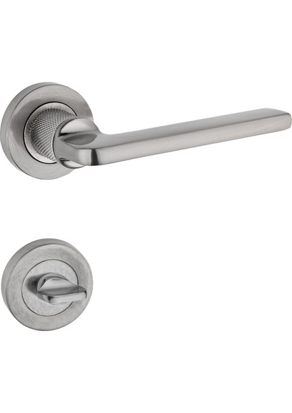 Hisar Inox Nikel Rozetli Wc Banyo Kapı Kolu 1 Takım
