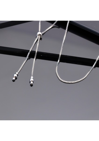 925 Ayar Gümüş Küp Zincir Asansörlü Tasarım Dorika Kolye indirimleri