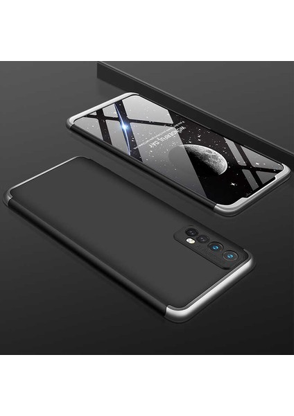 Realme 7 Kılıf Ays Kapak Siyah - Gri