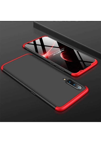 Xiaomii Mi 9 Kılıf Ays Kapak Siyah - Kırmızı
