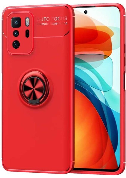 Xiaomii Poco X3 Gt Kılıf Yüzüklü Magnetli Ravel Case Kırmızı