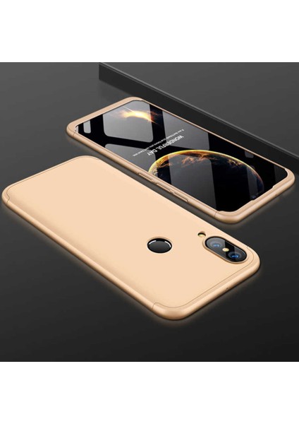 Huawei P20 Lite Kılıf Ays Kapak Gold