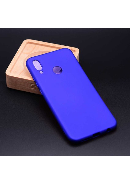 Huawei P20 Lite Kılıf Soft Mat Premier Case Saks Mavi