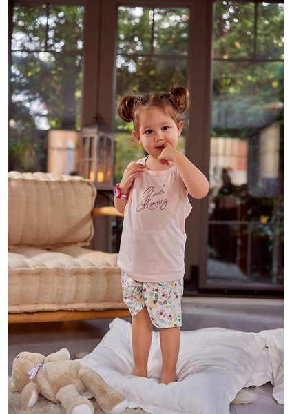 Kız Çocuk Atlet ve Şort Pijama Takımı