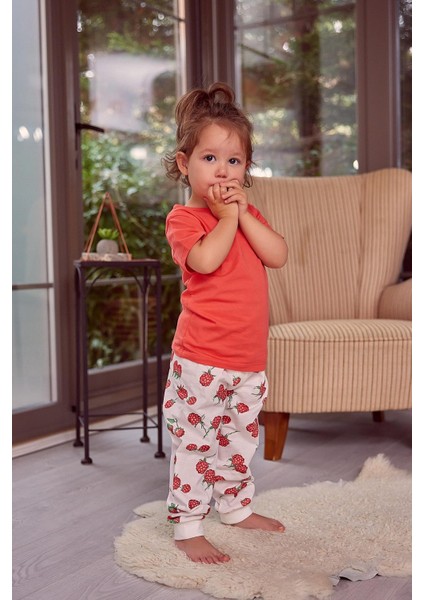 Kız Çocuk Kısa Kollu Pijama Takımı