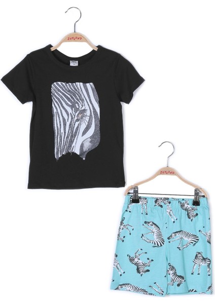 Kız Çocuk Kısa Kollu Pijama Takımı