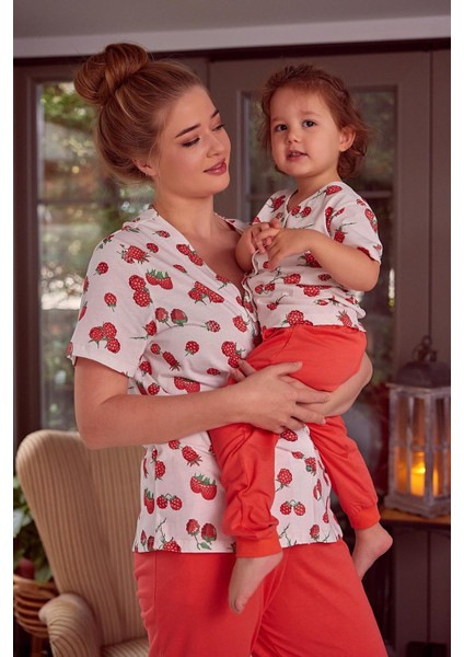 Kız Çocuk Düğmeli Kısa Kollu Pijama Takımı fiyatları