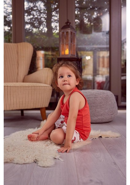Kız Çocuk Atlet ve Şort Pijama Takımı