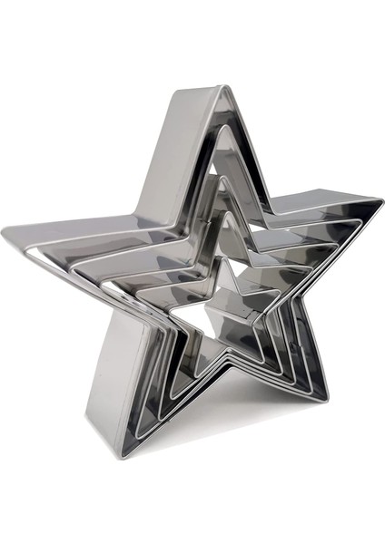 Kurabiye Kalıbı Metal Yıldız 5 Parça