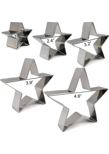 Kurabiye Kalıbı Metal Yıldız 5 Parça fiyatları