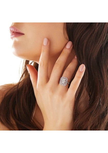 Gümüş Baget Kesim Kadın Yüzük fiyatları
