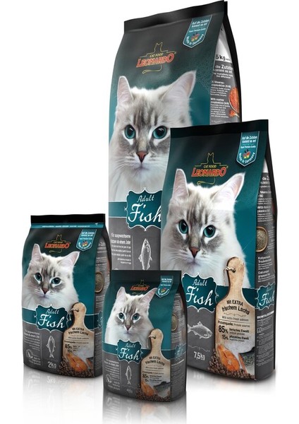 Adult Fish 2 kg – Yetişkin Kediler Için Somonlu Kedi Kuru Maması