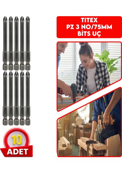 Tıtex Yıldız Bits Uç Pz 3 NO/75MM