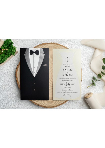 Düğün Davetiyesi Ekonom Erdem Davetiye 9347