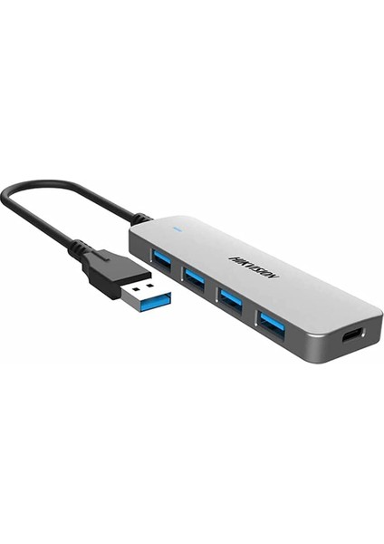 Hıkvısıon USB Hub 3.0 Udb Çoklayıcı 4in1 Dizüstü ve Bilgisayar Pc Kullanımı Için USB 3.0 Type-C Güç Çıkışlı DS401 (4 Port 3.0 USB Çoklayıcı)