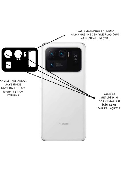 Xiaomi Redmi Note 10 Pro Uyumlu Kamera Lens Koruyucu Tam Kaplayan Kavisli Kamera Lens Koruyucu