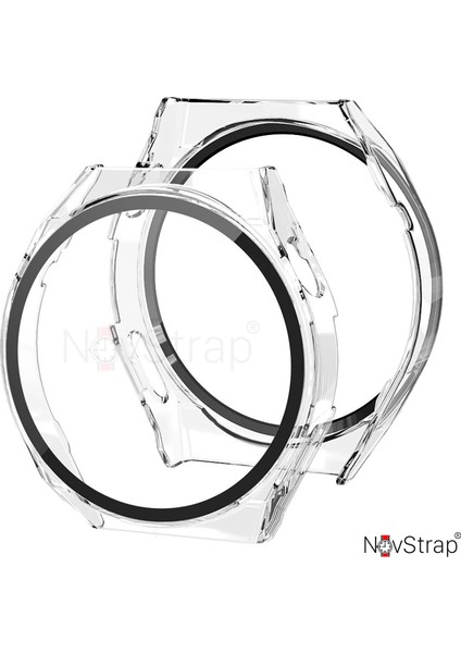 Huawei Watch Gt3 Pro Uyumlu Ekran Koruyucu Cam ve Kasa Koruyucu Kılıf Sert Pc modelleri