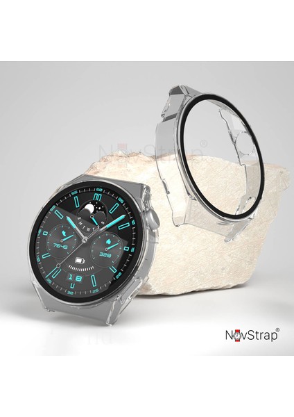 Huawei Watch Gt3 Pro Uyumlu Ekran Koruyucu Cam ve Kasa Koruyucu Kılıf Sert Pc fırsatları