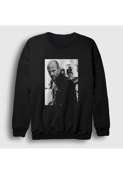 Unisex Siyah Crank Jason Statham Sweatshirt