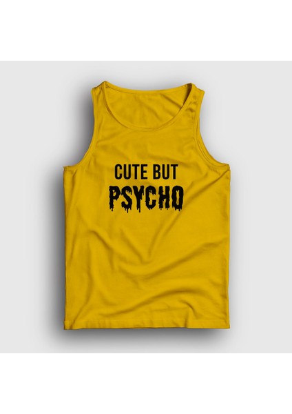 Unisex Sarı Cute But Psycho Atlet