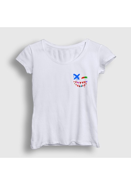 Kadın Beyaz Face Gorillaz T-Shirt