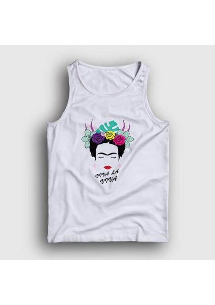 Unisex Beyaz Flowers Frida Kahlo Atlet