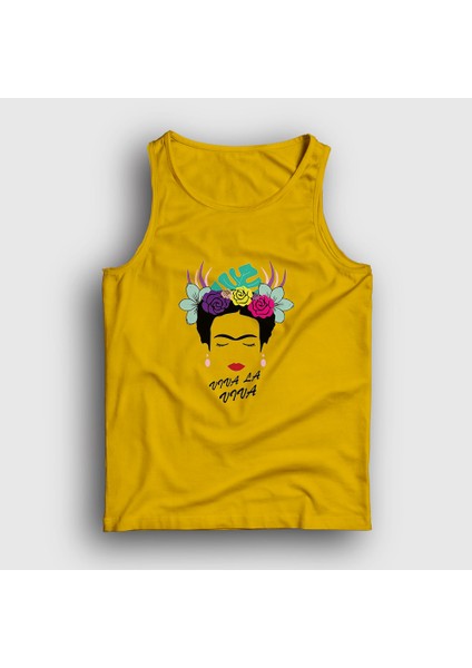 Unisex Sarı Flowers Frida Kahlo Atlet