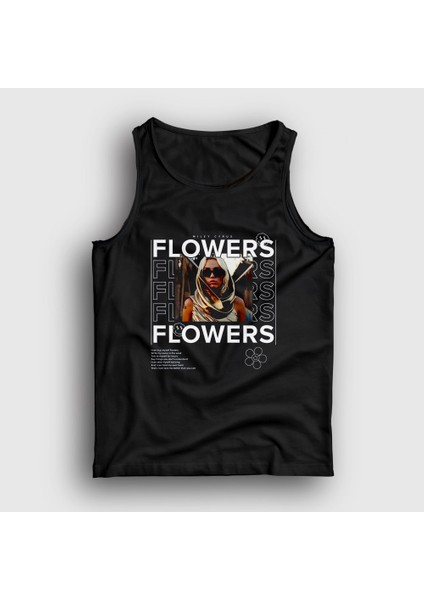 Unisex Siyah Flowers V2 Miley Cyrus Atlet