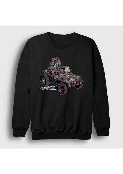 Unisex Siyah Geep Gorillaz Sweatshirt