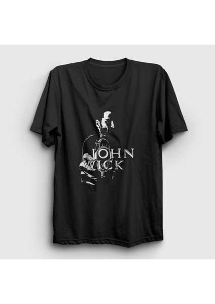 Unisex Siyah John Wick T-Shirt