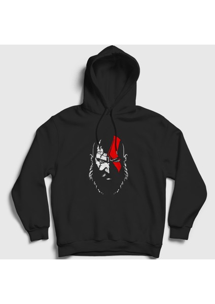 Unisex Siyah Kratos God Of War Kapüşonlu Sweatshirt