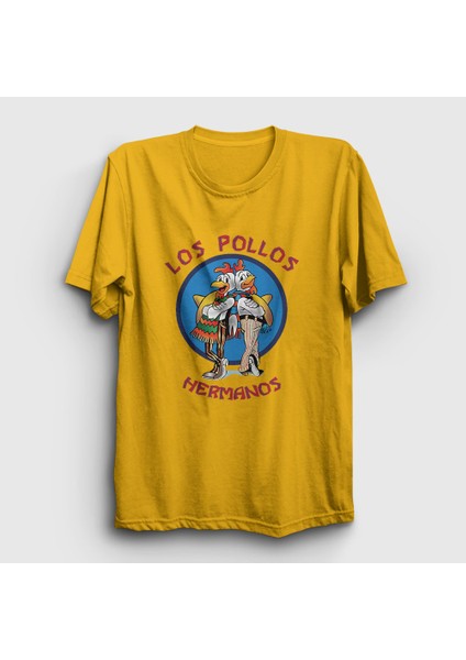 Unisex Sarı Los Pollos Hermanos Breaking Bad T-Shirt