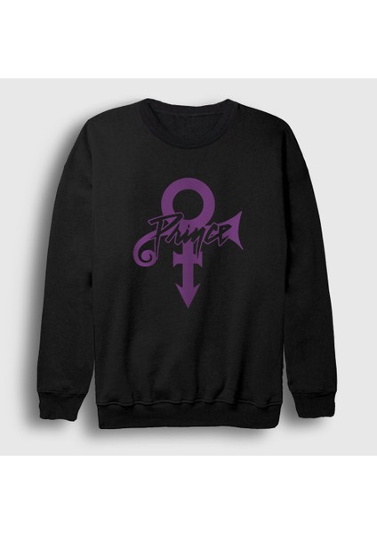 Unisex Siyah Logo Prince Sweatshirt