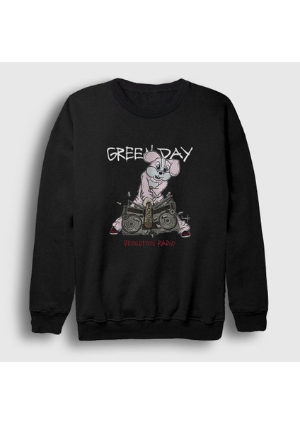 Unisex Siyah Rabbit Green Day Sweatshirt