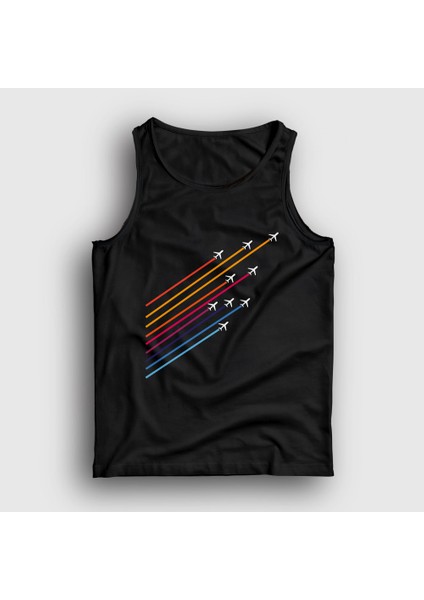 Unisex Siyah Show Pilot Airplane Uçak Atlet