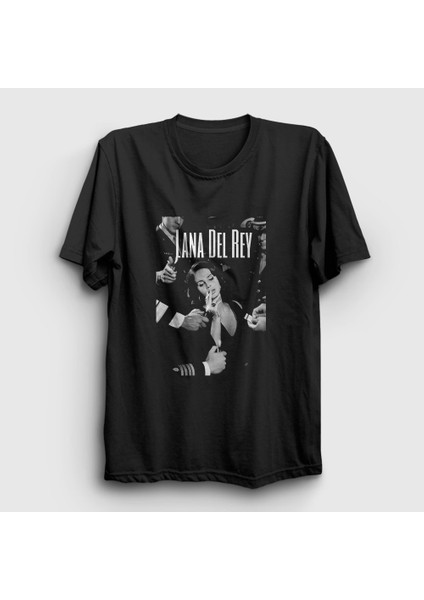 Unisex Siyah Smoke Lana Del Rey T-Shirt