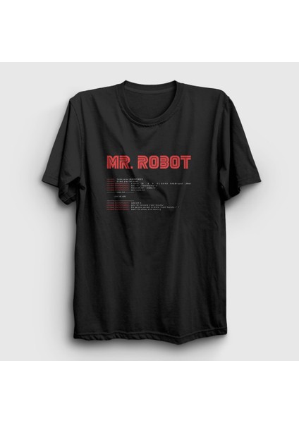 Unisex Siyah Sudo Hacker Mr Robot T-Shirt