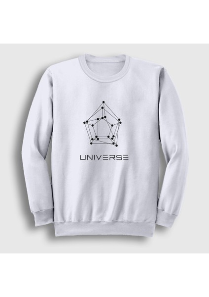 Unisex Beyaz Universe K-Pop Pentagon Sweatshirt