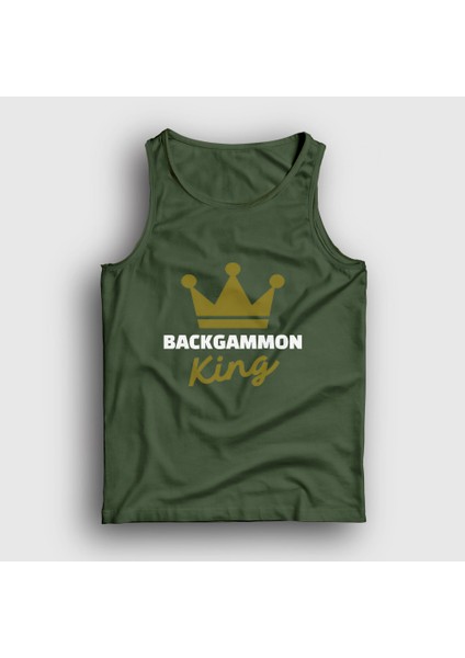 Unisex Haki Backgammon King Tavla Kralı Oyun Atlet