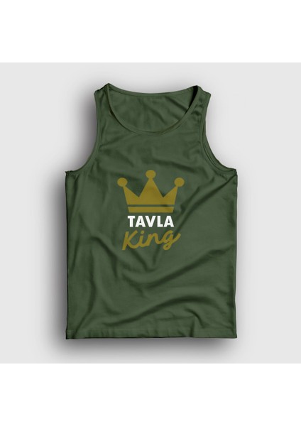 Unisex Haki Backgammon King Tavla Kralı Oyun V2 Atlet