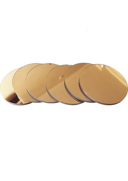 Gold Pleksi Bardak Altlığı 6 Lı Set Pirinç Renk Bardak Altı modelleri