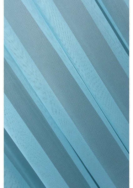 Taç Turkuaz Düz Renk, 1/3 Sık Pile Tül Perde Tek Kanat - 100 x 250 cm fırsatları