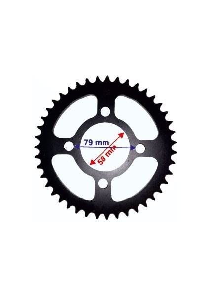 Bajaj Discover Arka Dişli 428-43T Iç 58 mm 4 Delikli