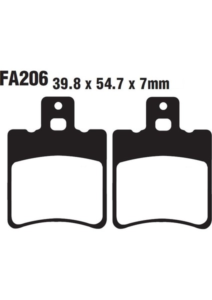 Ön Fren Disk Balatası FA206 Keewey Arn 125