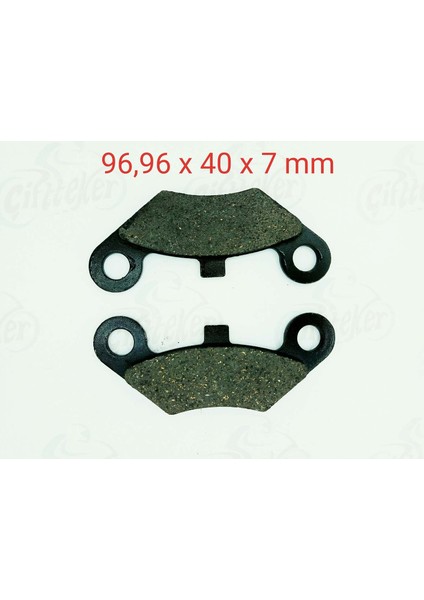 Atv Linhai Ön Fren Disk Balatası Yuvarlak Delik 2 Kulak FA453